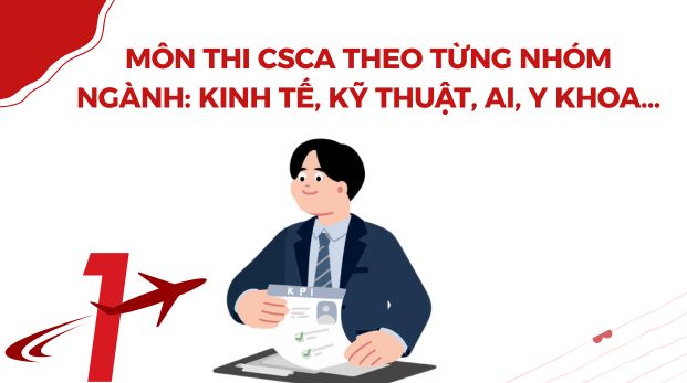Môn thi CSCA theo từng nhóm ngành: Kinh tế, kỹ thuật, AI, Y khoa...