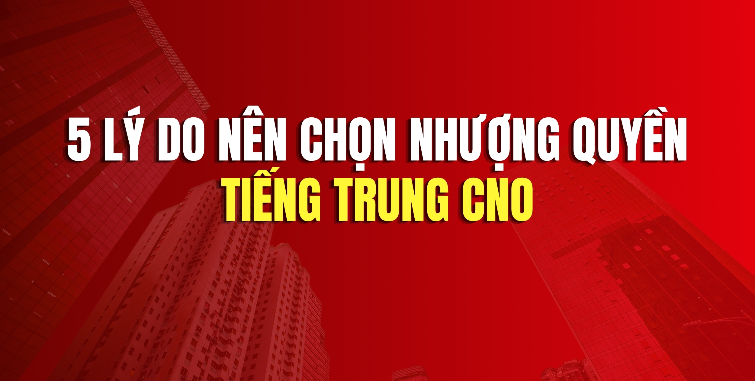 5 Lý Do Nên Chọn Nhượng Quyền Tiếng Trung CNO Thay Vì Tự Xây Dựng Trung Tâm